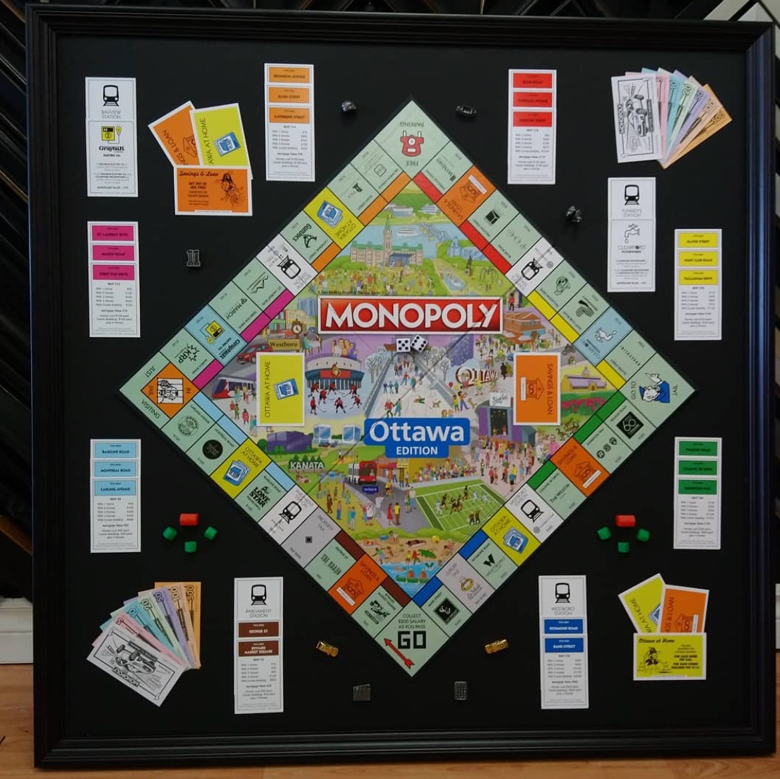 Contemporary gallery wall with abstract art